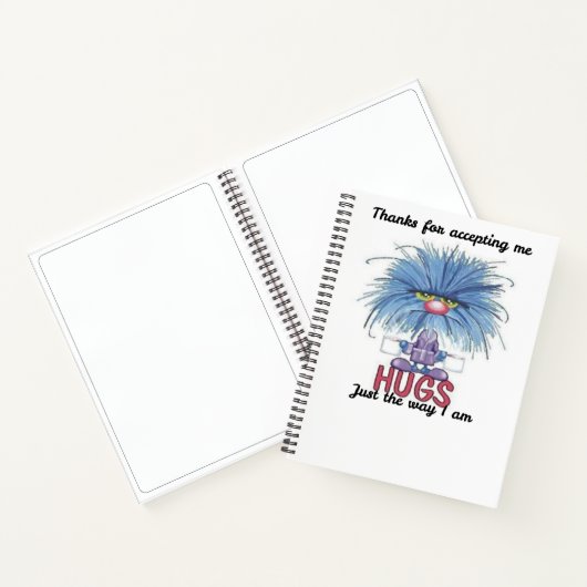 Bedankt dat je me accepteert Fuzzy Knuffels Spiraa Notitieboek (Binnen)