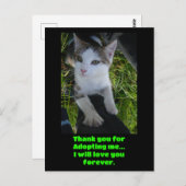 Bedankt dat je me adopteert... zal voor altijd van briefkaart (Voorkant / Achterkant)