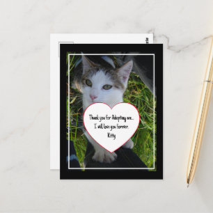 Bedankt dat je me adopteert... zal voor altijd van briefkaart