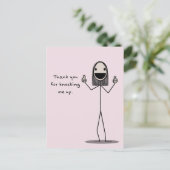 Bedankt dat je me hebt aangereden briefkaart (Staand voorkant)