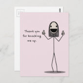 Bedankt dat je me hebt aangereden briefkaart (Voorkant / Achterkant)