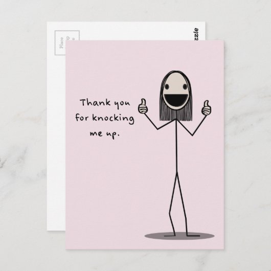 Bedankt dat je me hebt aangereden briefkaart (Voorkant / Achterkant)