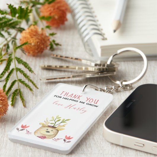 Bedankt dat je me hebt geholpen met het kutgestort sleutelhanger (Voorkant Rechts)