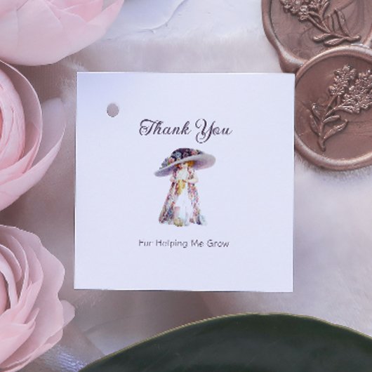 Bedankt dat je me hebt geholpen met het laten groe bedankjes labels