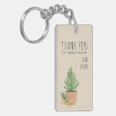 Bedankt dat je me hebt geholpen met het verbouwen  sleutelhanger (Voorkant Links)