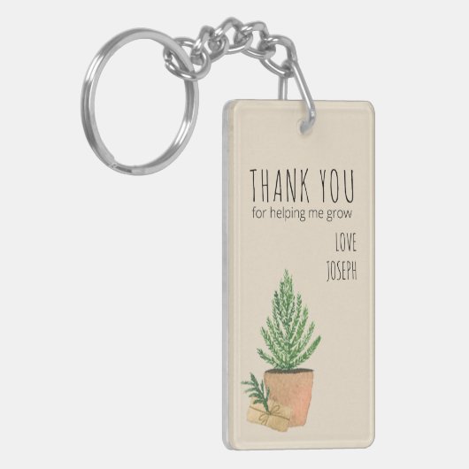 Bedankt dat je me hebt geholpen met het verbouwen sleutelhanger (Voorkant Links)