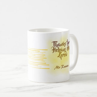 Bedankt dat je me hebt geholpen mijn leraar te per koffiemok