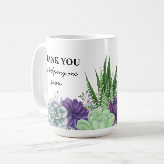 Bedankt dat je me hebt geholpen om succesvol te gr koffiemok (Voorkant links)