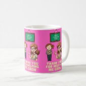 Bedankt dat je me hebt geholpen te groeien koffiemok (Voorkant rechts)