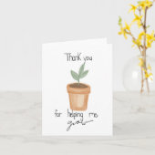 "Bedankt dat je me hebt geholpen te groeien", lera Kaart (Gele Bloem)