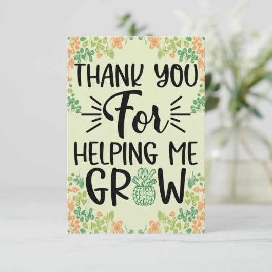 Bedankt dat je me hebt helpen groeien (Staand voorkant)