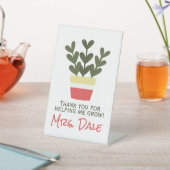 Bedankt dat je me hebt helpen groeien | Leraar Reclamebord Met Voetstuk (Insitu)