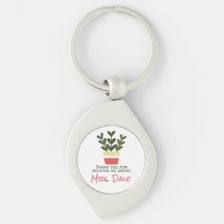 Bedankt dat je me hebt helpen groeien | Leraar Sleutelhanger