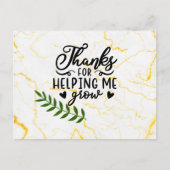 Bedankt dat je me helpt groeien briefkaart (Voorkant)