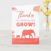 Bedankt dat je me helpt groeien! kaart (Gele Bloem)