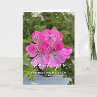 Bedankt dat je me helpt groeien kaart