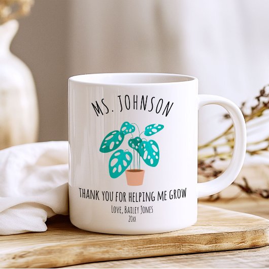 Bedankt dat je me helpt groeien koffiemok