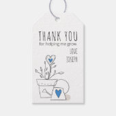 Bedankt dat je me helpt met het kweken van Blue Po Cadeaulabel (Voorkant)