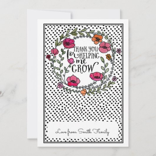 Bedankt dat je me helpt met het kweken van de cade kaart (Voorkant)