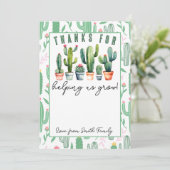 Bedankt dat je me helpt met het kweken van de lera kaart (Staand voorkant)