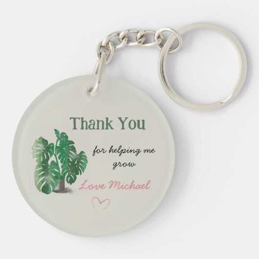 Bedankt dat je me helpt met het kweken van Waterve Sleutelhanger (Achterkant)