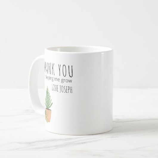 Bedankt dat je me helpt om een goede boomleraar te koffiemok (Voorkant links)