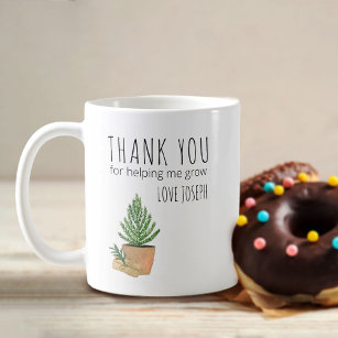 Bedankt dat je me helpt om een goede boomleraar te koffiemok
