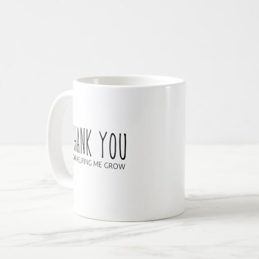 Bedankt dat je me helpt om leraar te worden koffiemok (Voorkant links)