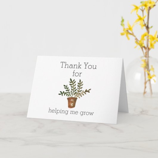 Bedankt dat je me helpt om lerarenwaardering te kw kaart (Gele Bloem)