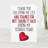 Bedankt dat je me het leven hebt gegeven, Moederda Kaart (Voorkant)