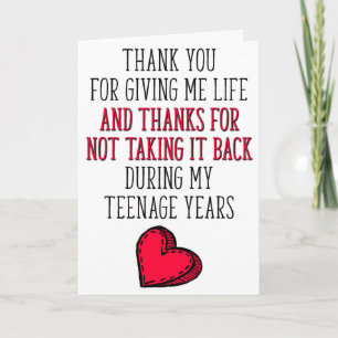 Bedankt dat je me het leven hebt gegeven, Moederda Kaart