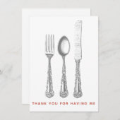 Bedankt dat je me voor de etentekaart hebt meegeno (Voorkant / Achterkant)