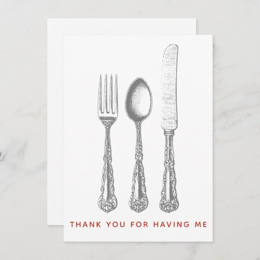 Bedankt dat je me voor de etentekaart hebt meegeno (Voorkant / Achterkant)