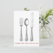 Bedankt dat je me voor de etentekaart hebt meegeno (Staand voorkant)