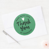 Bedankt dat je met Love Green omgaat Ronde Sticker (Envelop)