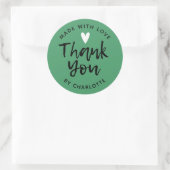 Bedankt dat je met Love Green omgaat Ronde Sticker (Tas)