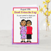 Bedankt dat je mijn beste vriend Paarse Kaart bent (Gele Bloem)