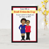 Bedankt dat je mijn beste vriend Paarse Kaart bent (Gele Bloem)