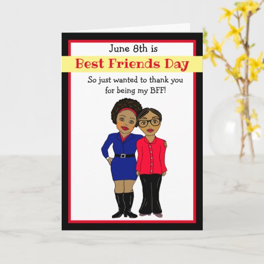 Bedankt dat je mijn beste vriend Paarse Kaart bent (Gele Bloem)