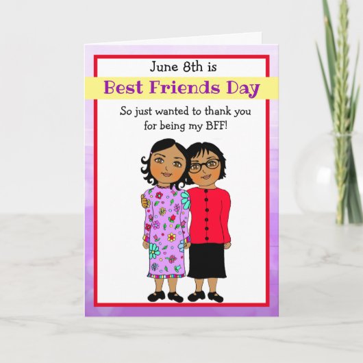 Bedankt dat je mijn beste vriend Paarse Kaart bent (Voorkant)