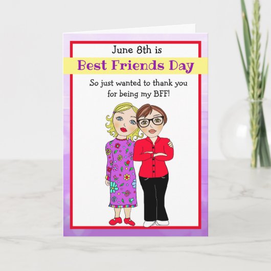 Bedankt dat je mijn beste vriend Paarse Kaart bent (Voorkant)