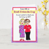 Bedankt dat je mijn beste vriend Paarse Kaart bent (Gele Bloem)