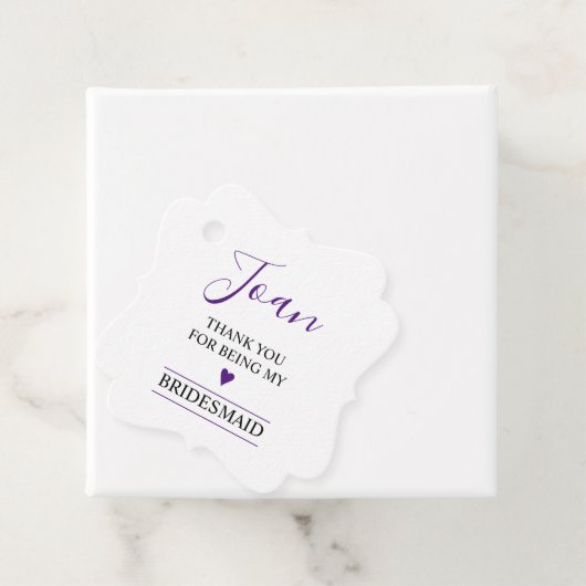 Bedankt dat je mijn Bridesmaid bent Bedankjes Labels (In situ)