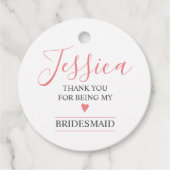 Bedankt dat je mijn Bridesmaid bent Bedankjes Labels (Voorkant)