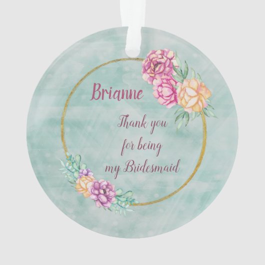 Bedankt dat je mijn Bridesmaid bent Ornament (achterkant)