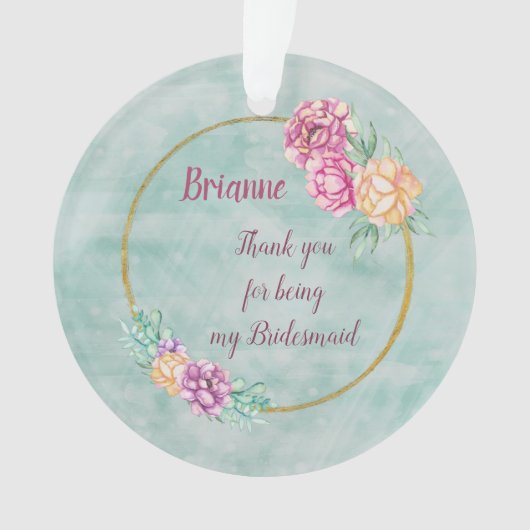 Bedankt dat je mijn Bridesmaid bent Ornament (voorkant)