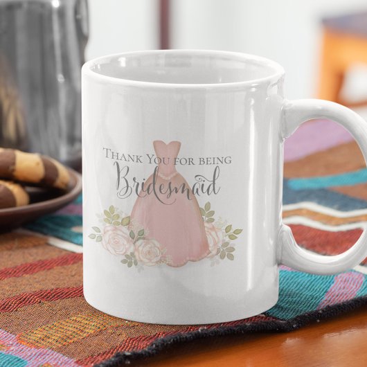 Bedankt dat je mijn Bridesmaid Blush Waterverf ben Koffiemok