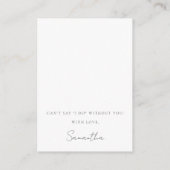 Bedankt dat je mijn Bridesmaid Jewelry Display ben Notitiekaartje (Achterkant)