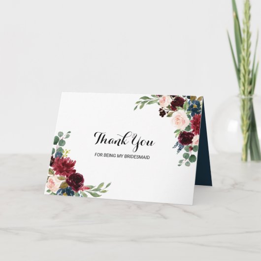 Bedankt dat je mijn Bridesmaid Wedding Kaart bent (Voorkant)