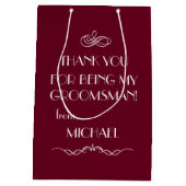 Bedankt dat je mijn bruidegom gekleurde smoking be medium cadeauzakje (Achterkant)